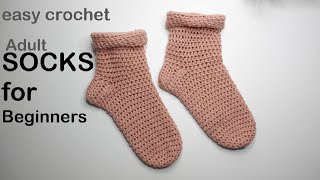 Crochet Socks Step by step Tutorial for Beginners [upl. by Astrahan]