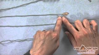 Adding French Wire and Clasp to Silk Thread [upl. by Sophi]