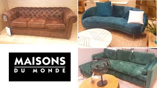 MAISONS DU MONDE ⭐ SPECIAL CANAPES ⭐ canapés en velours tissu suédine [upl. by Sremmus]