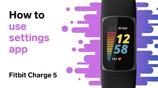 How to Use Fitbit Charge 5 Settings Hands On [upl. by Aiblis]