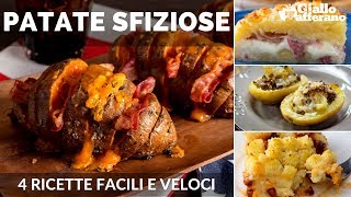 RICETTE CON PATATE 4 idee facili e veloci [upl. by Yatnohs747]