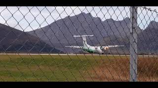 Widerøe dash 8 take off from leknes airport [upl. by Carney92]