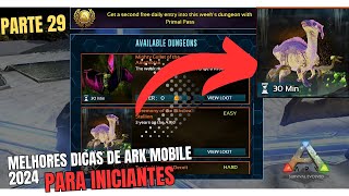 MELHORES DICAS DE ARK MOBILE 2024 para iniciantes masmorra fácil Boss unicórnio [upl. by Meyer]