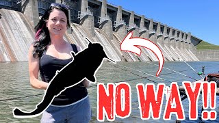 Unexpected Catch at a HUGE Spillway Overnight Fishing this Massive Dam [upl. by Zubkoff]