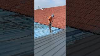 Process of Roof Coating with Waterproof Paint [upl. by Milissa]