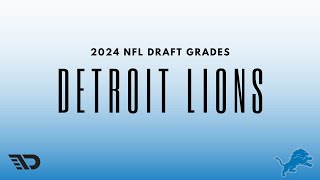 2024 NFL Draft Grades Detroit Lions [upl. by Bobbie]