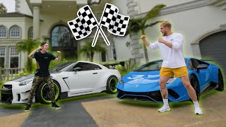 1000HP Lamborghini VS 1000HP GTR Street Race Whos Faster [upl. by Robers]