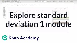 Exploring standard deviation 1 module  Probability and Statistics  Khan Academy [upl. by Byrd]