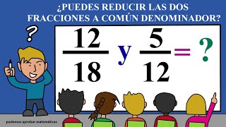 Reducir fracciones a COMÚN DENOMINADOR I matemáticas Primaria [upl. by Elohcim]