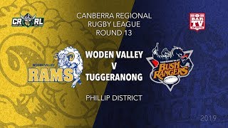 2019 Canberra Region RL  Round 13  Woden Valley Rams v Tuggeranong Bushrangers [upl. by Archle]