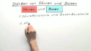 Stärken von Säuren und Basen  Chemie  Allgemeine und anorganische Chemie [upl. by Acissev]