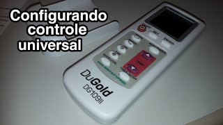 Controle universal Du Gold GD109ll como configurar para o ar split Gree [upl. by Finnegan]