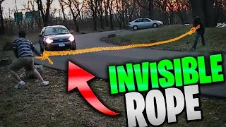 Funny Invisible Rope Prank Original [upl. by Durwyn831]