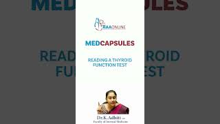 MEDCAPSULES  Reading A thyroid function test  By DrKAdhiti shorts [upl. by Dnomrej]