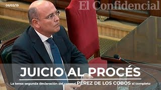 JUICIO PROCÉS La tensa segunda declaración del coronel Pérez de los Cobos completa [upl. by Eiuqnom423]