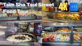 Hong Kong Street Food Tour 2023  Tsim Sha Tsui   4K Ultra HD HDR [upl. by Eada]