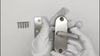 Stainless Steel Sliding Barn Door Privacy Locks And Latches [upl. by Ainedrag]