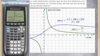 Marktgleichgewicht und Umsatz ★ Gebrochenrationale Angebots und Nachfragefunktion [upl. by Yerhcaz]