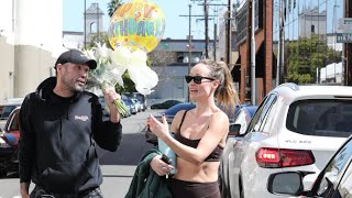 Olivia Wilde Declines Early Birthday Flowers After Gym Session [upl. by Iuqcaj]