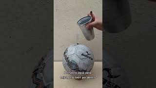 cómo parchar tu balón pinchado 👌 soccer football futbol repair reparación futebol fut viral [upl. by Talbot]