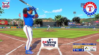 MLB The Show 23 Texas Rangers vs Kansas City Royals  Spring Training 2024  Gameplay PS5 60fps HD [upl. by Adnohser]