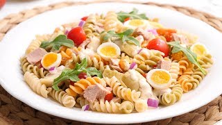 Ensalada de Pasta Fría  Receta Fácil Rápida y muy Deliciosa [upl. by Henriques]