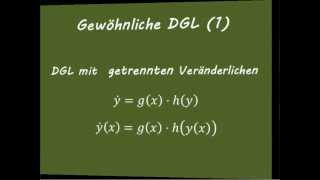 Gewöhnliche Differentialgleichungen 1 [upl. by Rissa810]