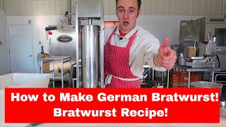 How to Make German Bratwurst Bratwurst Recipe [upl. by Aniar365]