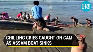 Passengers cry for help in chilling video as ferry crashes with large boat over 80 rescued  Assam [upl. by Edwin457]