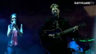 David Bowie quotSpace Oddityquot Live performed by Ambra Mattioli feat Aladdin Insane Band  Gay Village [upl. by Eislehc]