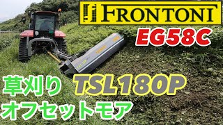 【草刈り作業】YANMAR EG58C 《限定色》FRONTONI TSL180Pオフセットシュレッダー [upl. by Katushka653]