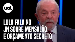 Lula no Jornal Nacional Você acha que o mensalão é mais grave que o orçamento secreto [upl. by Lawtun]