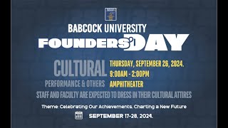 BABCOCK UNIVERSITY FOUNDERS DAY  SABBATH WORSHIP [upl. by Madid]