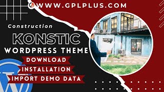 Konstic  Construction WordPress Theme  Download  Installation amp Import Demo Data [upl. by Enilegnave]