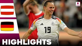 Germany vs Austria  What a Comeback  Highlights  Womens Euro Qualifiers 05042024 [upl. by Abdu902]