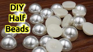 How to make half beads at home without paintHomemade half beadsDiy Stone Stickers [upl. by Eillod300]