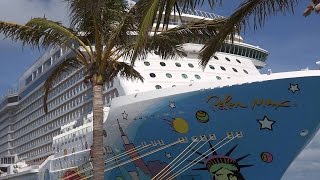 Bermuda Islands  cruise ships AIDAluna amp Norwegian Breakaway in Royal Naval Dockyard [upl. by Winters182]