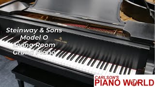 Steinway amp Sons Model O LIving Room Grand in Satin Ebony [upl. by Issy]