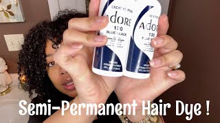 HOW I DYED MY HAIR BLUEBLACK USING A RINSE SEMI PERMANENT DYE [upl. by Jochebed]