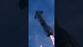 Thrilling view of SpaceX rocket landingshortsfeed shorts spaceexploration starshipspacex space [upl. by Nrev]