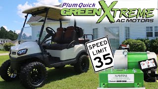 How To Make Golf Cart Run 35 MPH  Navitas 5kw AC Conversion on Club Car Precedent  Plum Quick [upl. by Ahseyk]