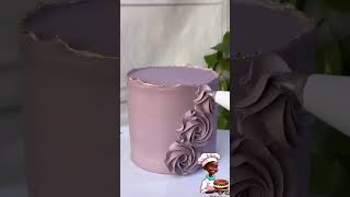 Nozzle diye cake decoration 😊cakes cakesimple cakedecorating cakedesign nozzledesign [upl. by Ayela]