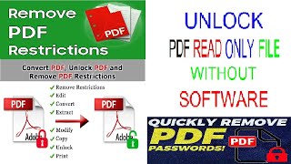 How to Unlock PDF Files Without Software  Remove PDF Password  How to Remove PDF Restrictions [upl. by Little956]