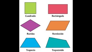 CUADRILÁTEROS paralelogramo rombo romboide rectángulo cuadrado y trapecio [upl. by Ahseuqal]