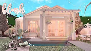 BLOXBURG blush family house 58k l tour  speedbuild ♡ [upl. by Marj]