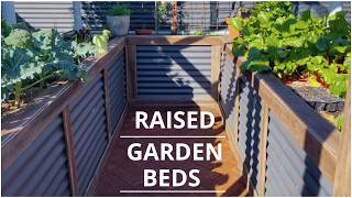 How To Build DIY Raised Garden Beds Cheap  Recycled Corrugated Metal amp Hardwood [upl. by Lasser223]