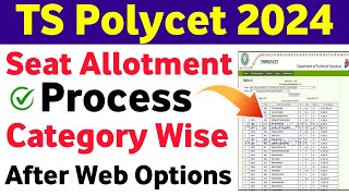 TS Polycet 2024 Seat Allotment Process  TG Polycet 2024 After Web Options seat allotment process [upl. by Veneaux852]