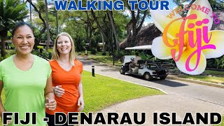 Walking from Hilton Fiji Resort to Denarau Marina  Walking Tour Take Off amp Wander [upl. by Iorio]