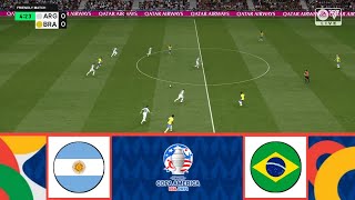 ARGENTINA VS BRAZIL  COPA AMERICA 2024  FINAL  FOOTBALL LIFE 2024 [upl. by Nnaillij]