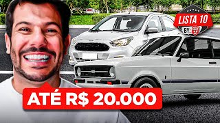 10 MELHORES CARROS ATÉ 20 MIL USADOS E BARATOS [upl. by Treblihp261]